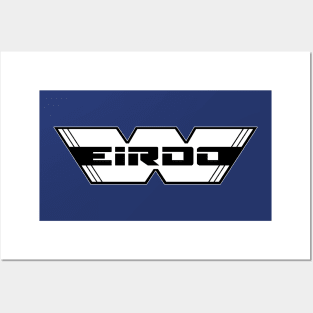 WEIRDO - Logo - White with black lettering - Navy Blue Posters and Art